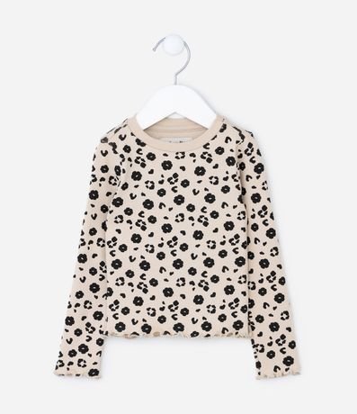 Blusa Infantil Acanalada con Estampa de Leopardo - Talle 1 a 5 años 1