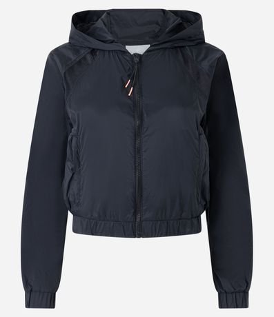 Campera Rompeviento Deportiva en Poliamida con Cierre en Cremallera 6