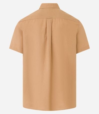 Camisa Comfort Básica en Lino con Manga Corta 7
