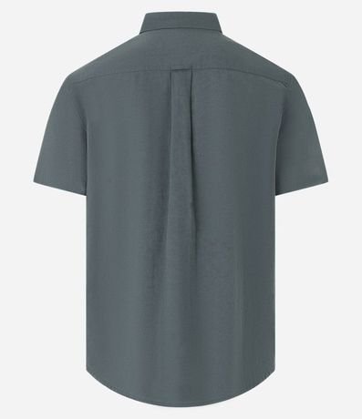 Camisa Comfort Básica en Lino con Manga Corta 7