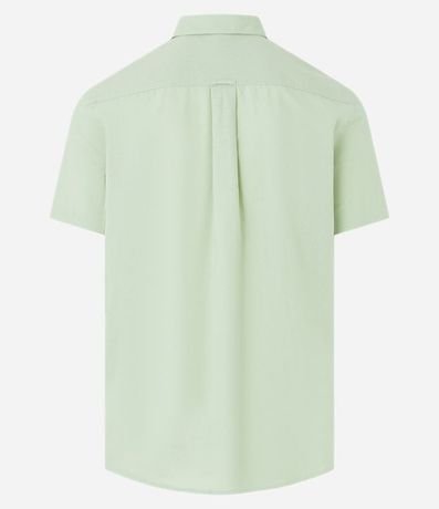 Camisa Comfort Básica en Lino con Manga Corta 7