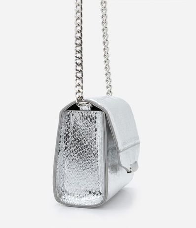 Bolso Transversal Metalizada con Correa de Cadena 3