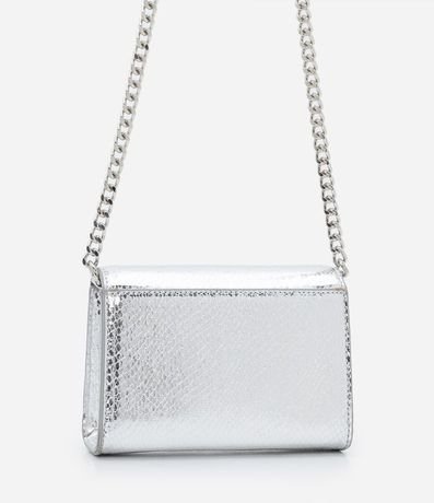 Bolso Transversal Metalizada con Correa de Cadena 4
