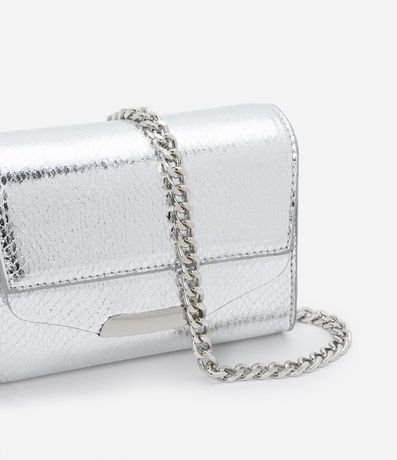 Bolso Transversal Metalizada con Correa de Cadena 6