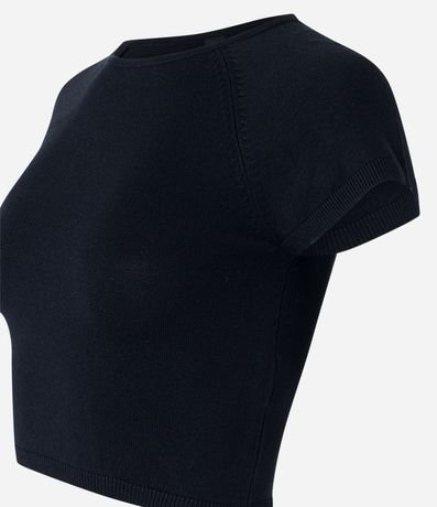 Blusa Cropped en Viscosa Acanalada con Sisa Raglán 6