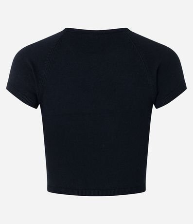 Blusa Cropped en Viscosa Acanalada con Sisa Raglán 7