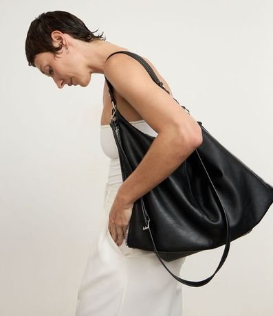 Bolso Hobo Grande Desestructurada con Correas Dobles