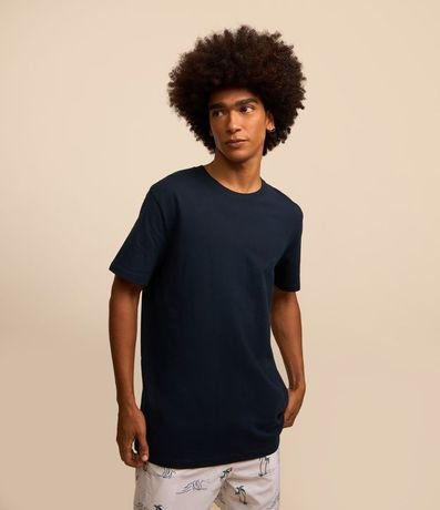 Remera Comfort Básica en Media Malla con Textura y Manga Corta