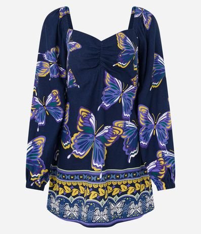 Vestido Corto en Viscosa con Lino y Busto Fruncido 5