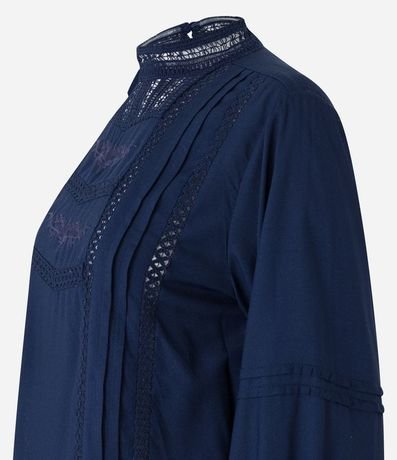 Blusa Bata en Viscosa con Detalles Delanteros 7