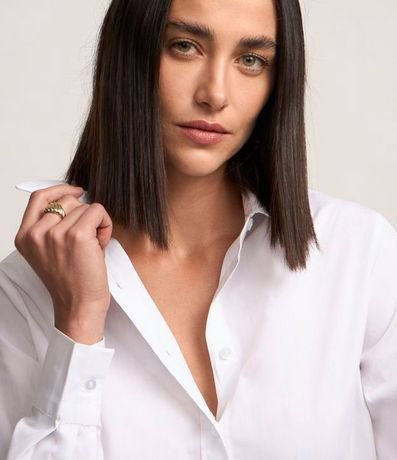 Camisa en Tricolina con Abotonado y Punho Largo 3