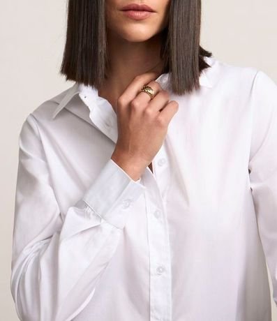 Camisa en Tricolina con Abotonado y Punho Largo 4