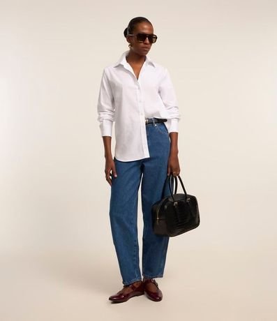 Camisa en Tricolina con Abotonado y Punho Largo 2