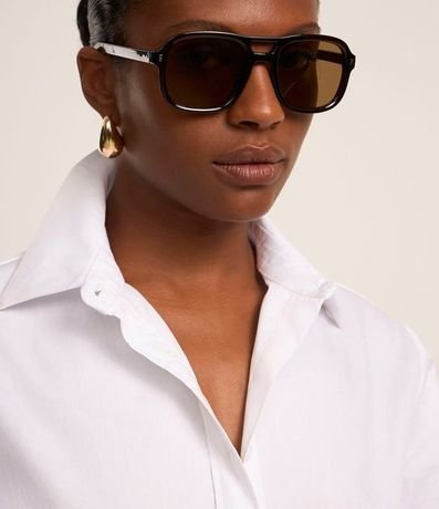 Camisa en Tricolina con Abotonado y Punho Largo 3