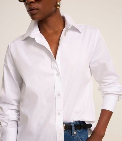 Camisa en Tricolina con Abotonado y Punho Largo 4