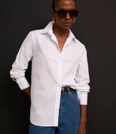 Camisa en Tricolina con Abotonado y Punho Largo 5