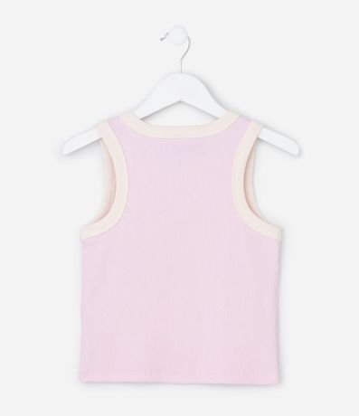 Musculosa Cropped Acanalada Infantil con Bies Contrastante - Talle 5 a 14 años 2