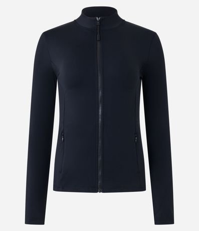 Campera Deportiva en Poliamida con Bolsillos y Cuello Alto 6