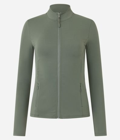 Campera Deportiva en Poliamida con Bolsillos y Cuello Alto 7