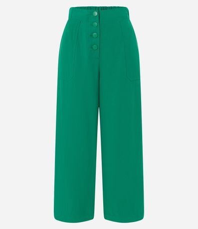 Pantalón Pantacourt en Viscosa con Botones Delanteros 5