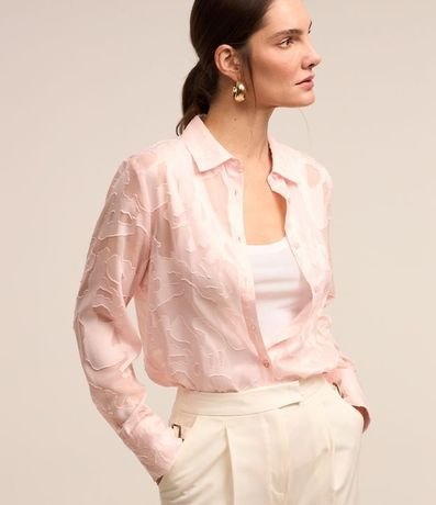 Camisa en Chiffon con Textura en Relieve 4