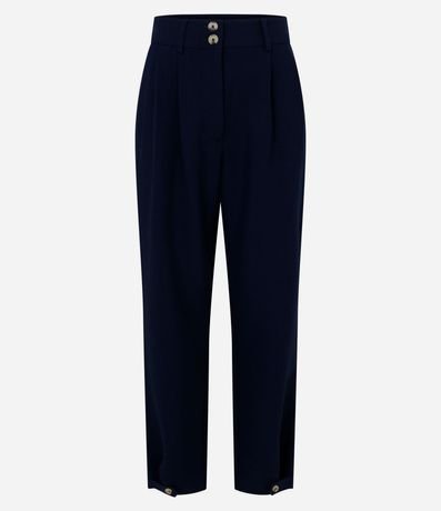 Pantalón Carrot Sastrería con Botones y Detalle en el Bajo 1