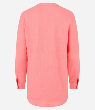 Camisa en Viscolino con Escote V 6