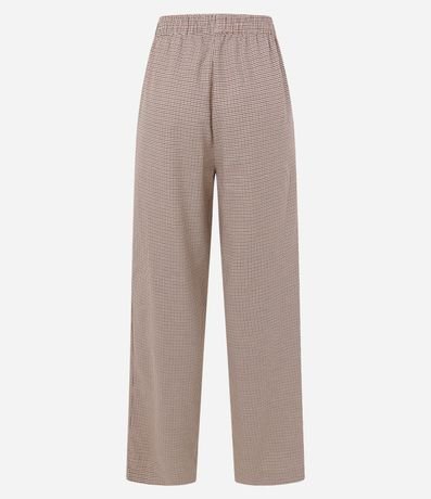 Pantalón Jogger en Tricolina con Lazo en la Cintura y Estampado de Cuadros 6