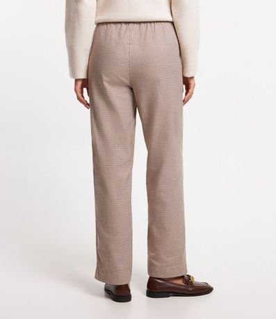 Pantalón Jogger en Tricolina con Lazo en la Cintura y Estampado de Cuadros 4