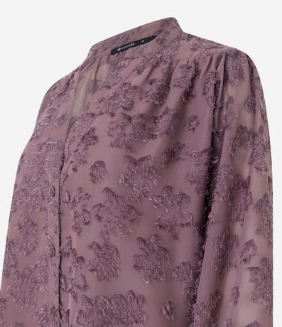 Camisa en Chiffon con Abotonado y Textura con Felpas 9