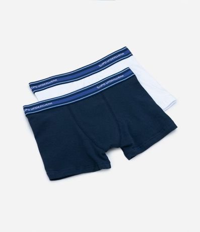 Kit 02 Calzoncillo Boxer Infantil en Algodón con Cintura Elástica Lupo - Talle P al GG