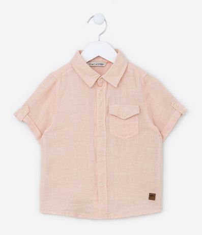 Camisa Infantil en Lino con Pequeño Bolsillo - Talle 1 a 4 años 2