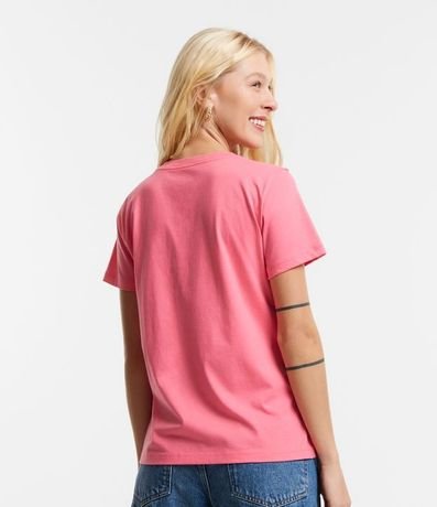 Blusa Alargada Básica en Algodón con Cuello Redondo y Manga Corta 3