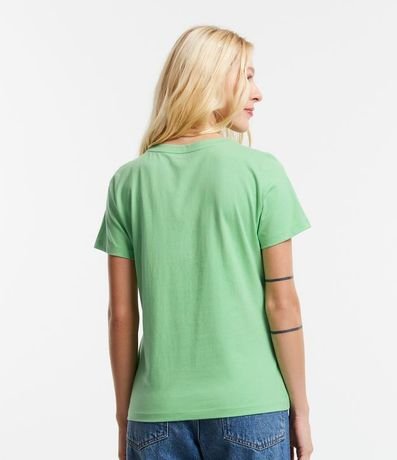 Blusa Alargada Básica en Algodón con Cuello Redondo y Manga Corta 3