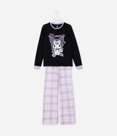 Pijama Largo Infantil con Estampa Kuromi Hello Kitty - Talle 5 a 14 años 1
