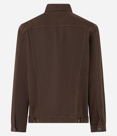 Campera Trucker Regular en Sarga con Recortes 6