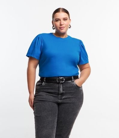 Blusa en Algodón con Manga Abullonada Curve & Plus Size 1
