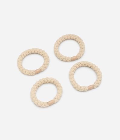 Kit 04 Elásticos para el Pelo Gruesas con Textura Suave