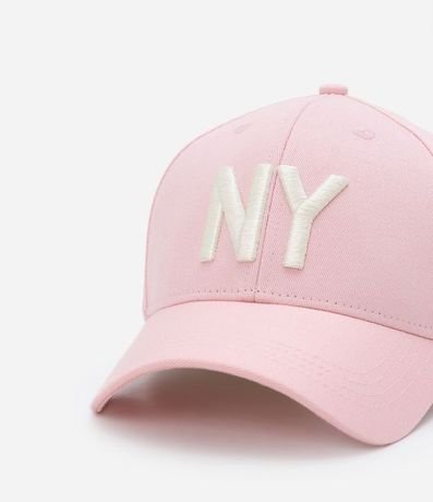 Gorra Ala Curva de Algodón Bordado New York 6