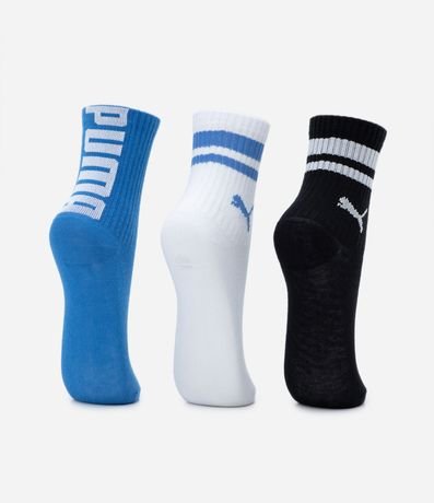 Kit 03 Medias infantiles con Estampado del Puma - Talle 25 al 34 3
