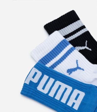 Kit 03 Medias infantiles con Estampado del Puma - Talle 25 al 34 4