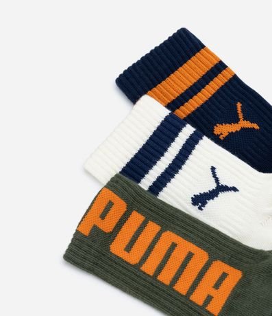 Kit 03 Medias infantiles con Estampado de la Puma - Talle 25 al 34 4
