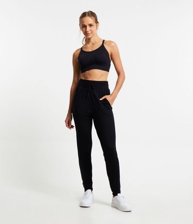 Pantalón Deportivo Jogger en Viscosa con Lazo