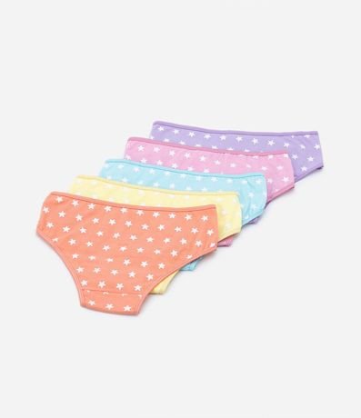 Kit 05 Bombachas infantiles con Estampa de Estrellas - Talle 2 a 14 años 2