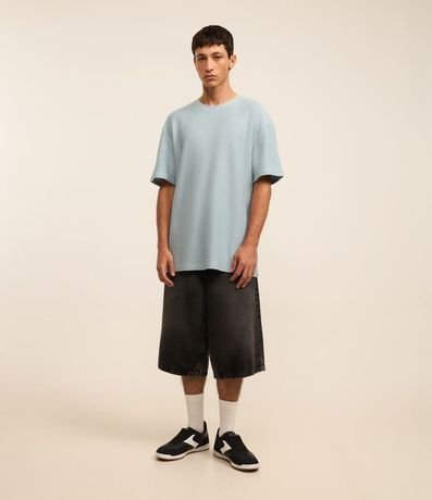 Remera en Algodón con Textura Chevron 2