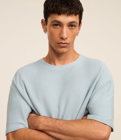 Remera en Algodón con Textura Chevron 3