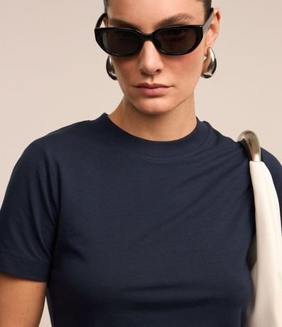 Blusa en Rib con Cuello Redondo 5