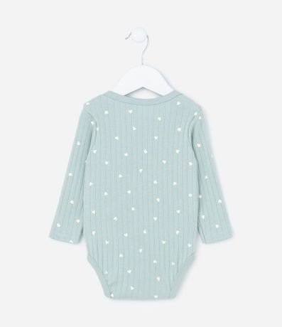 Body Largo Infantil con Estampado de Corazones - Talle 0 a 18 meses 2