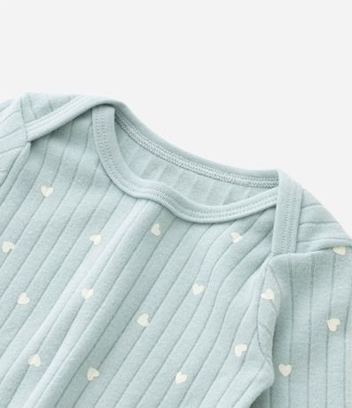 Body Largo Infantil con Estampado de Corazones - Talle 0 a 18 meses 6
