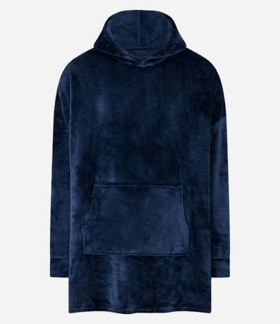 Pijama Buzo Oversized en Fleece con Capucha y Bolsillo Canguro 4
